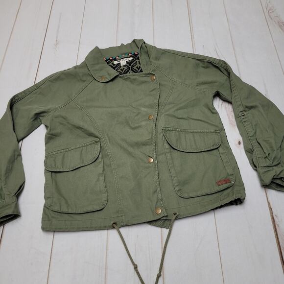 Roxy green military jacket embroidered olive - Picture 1 of 9